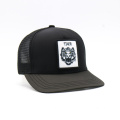 5 Panel Mesh Cap Woven Patch Trucker Hat